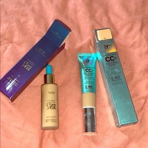 NEW! Water foundation from Tarte and CC+ cream.